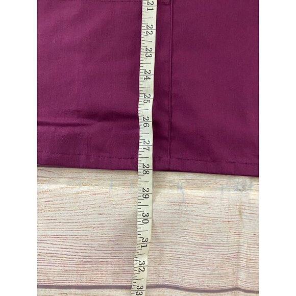 NWT Dickies Burgundy V Neck Short Sleeve Scrub Top - Large - Picture 4 of 10